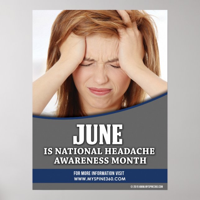 Official JUNE National Headache Awareness Poster (Front)