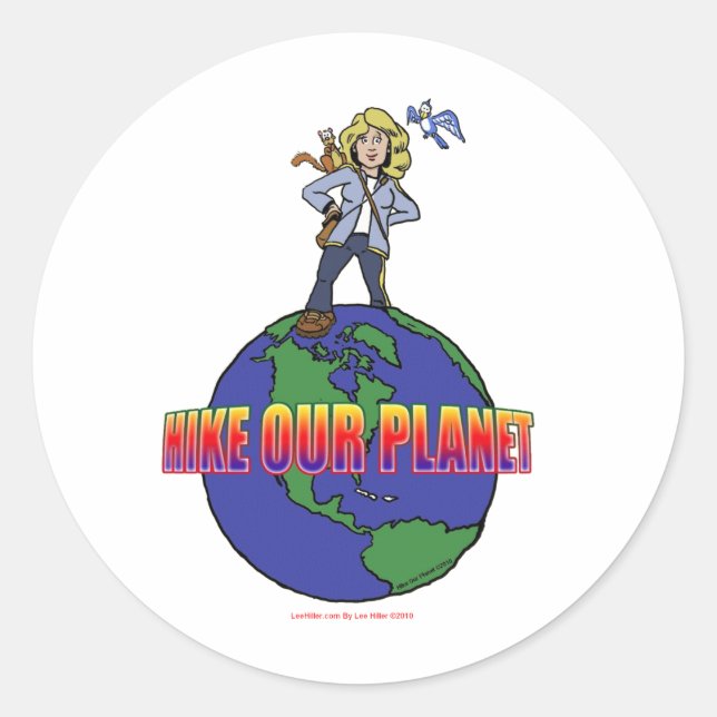 Official Kids Hike Our Planet Logo Gear Classic Round Sticker (Front)