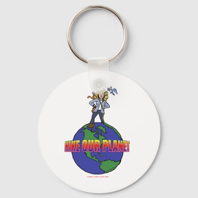 Official Kids Hike Our Planet Logo Gear Keychain (Front)
