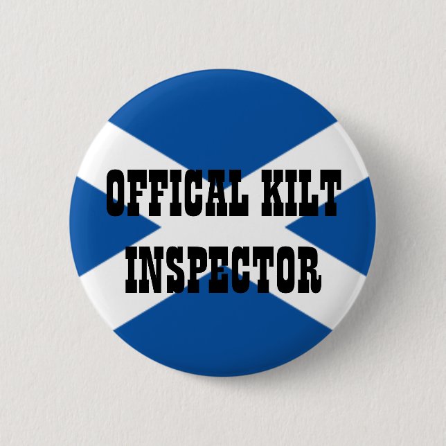 Official Kilt Inspector 2 Inch Round Button (Front)