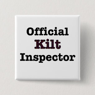 Official Kilt Inspector 2 Inch Square Button
