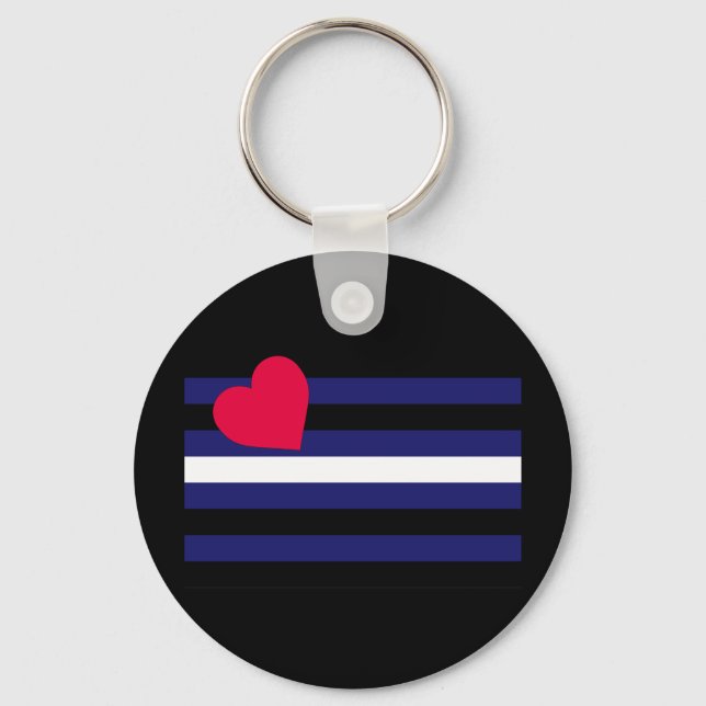 OFFICIAL LEATHER PRIDE FLAG KEYCHAIN (Front)