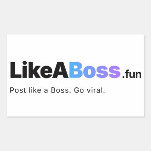 Official LikeABoss.fun Logo Sticker