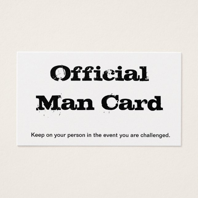 Official Man Card (Front)