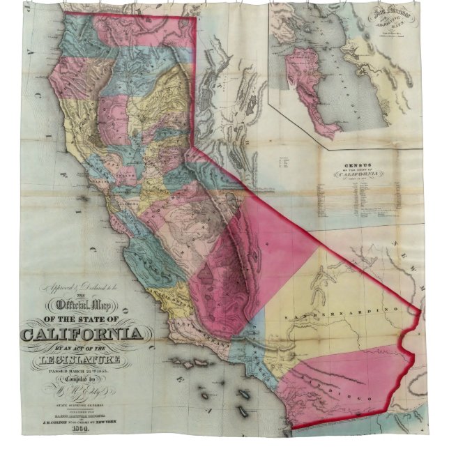 Official map of the State of California (Front)