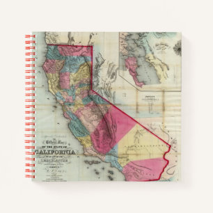 Official map of the State of California Notebook