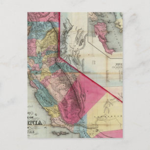 Official map of the State of California Postcard