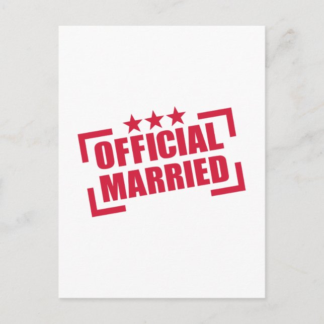 Official Married Postcard (Front)