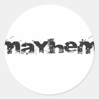 Official Mayhem Logo Merchandise Classic Round Sticker
