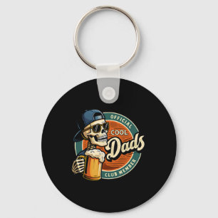 Official Member Cool Dads Club Skeleton Funny Fath Keychain