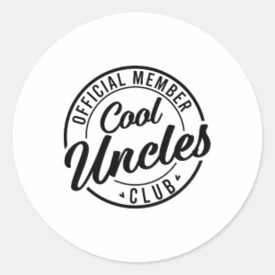 Official Member Cool Uncles Club Father&# s Day F Classic Round Sticker
