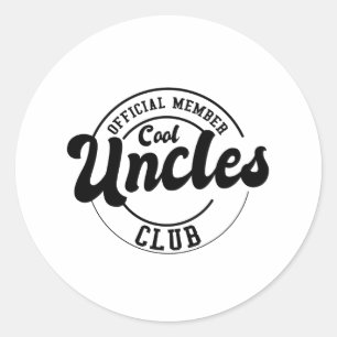 Official Member Cool Uncles Club Fathers Day Classic Round Sticker