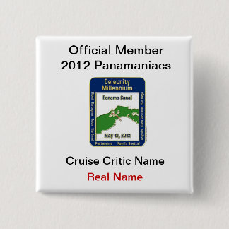Official Member Panamaniacs 2 Inch Square Button