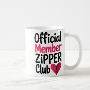 Official Member Zipper Club, Open Heart Byp Surger Coffee Mug