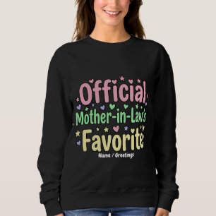 Official Mother-in-Law’s Favourite Pastel Art Sweatshirt