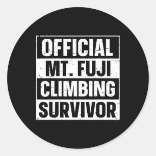 Official Mt. Fuji Climbing Survivor  Classic Round Sticker