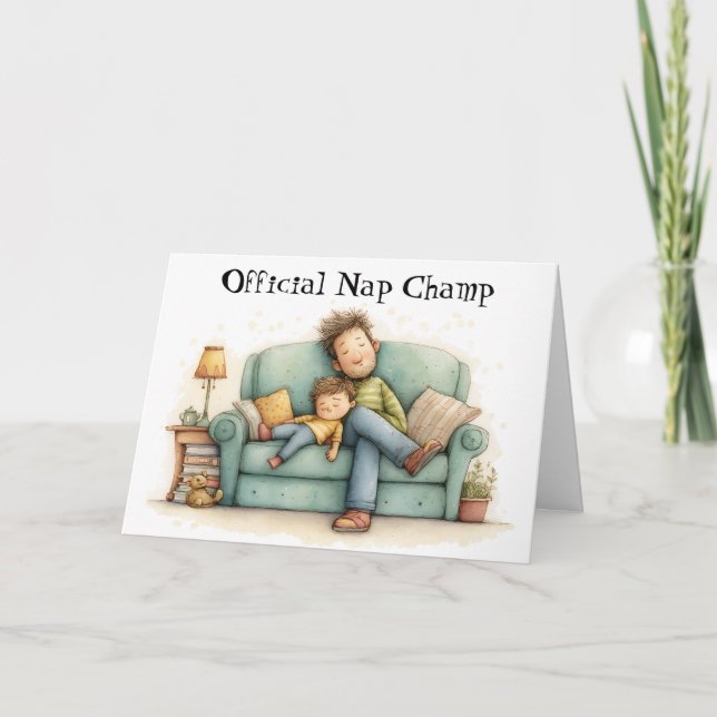 Official Nap Champ Father's Day  Card (Front)