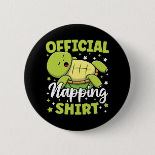 Official Napping Shirt Cute Kawaii Sleeping 2 Inch Round Button