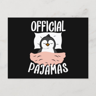 Official napping Sleepshirt Penguin Pyjamas Postcard