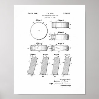 Official NHL Puck 1942-1960 Patent Poster