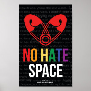 Official No Hate Poster Zazzle Edition 6.5"x10"