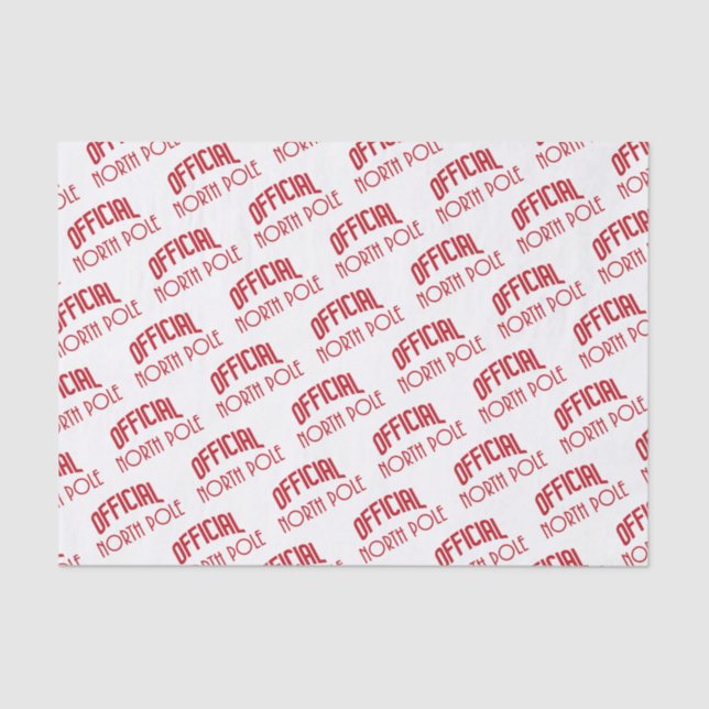 Official North Pole Pattern Tissue Paper (Front)