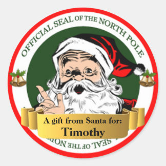 Official North Pole Seal Gift Tag