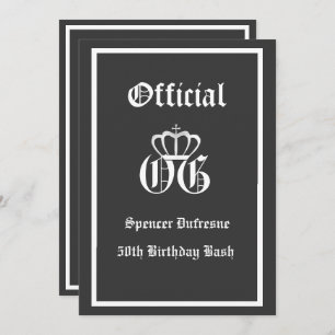 Official OG Birthday Invitation