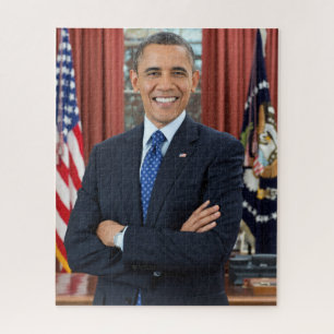 Official Oval Office Portrait President Obama Jigsaw Puzzle
