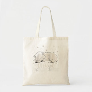 Official pajama napping shirt Samoyed dog pyjamas  Tote Bag