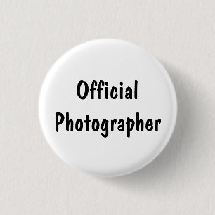 Official Photographer 1 Inch Round Button