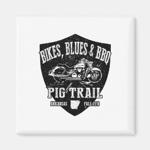 Official Pig Trail Bikes Blues Bbq Motorcycle  Magnet