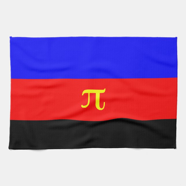 OFFICIAL POLYAMORY PRIDE FLAG -.png Kitchen Towel (Horizontal)