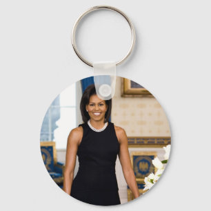 Official Portrait of First Lady Michelle Obama Keychain