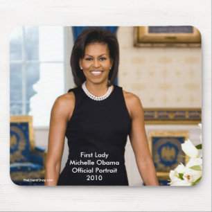 Official Portrait of First Lady Michelle Obama Mouse Pad