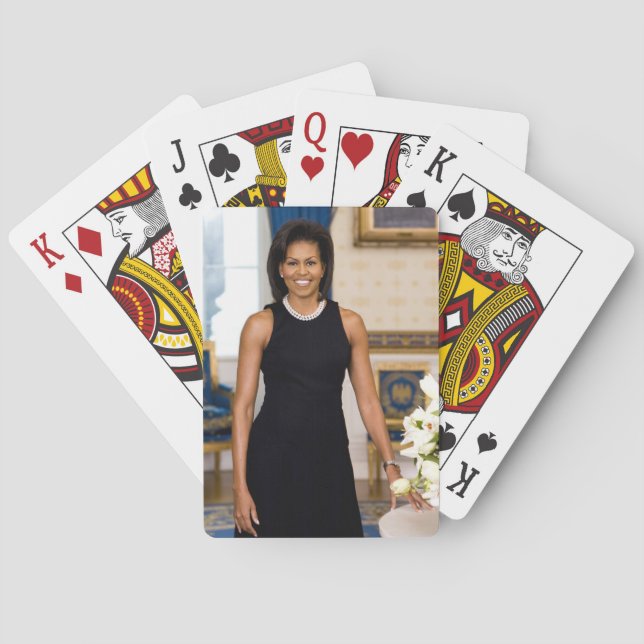 Official Portrait of First Lady Michelle Obama Playing Cards (Back)