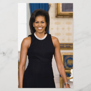 Official Portrait of First Lady Michelle Obama Stationery