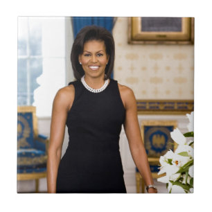 Official Portrait of First Lady Michelle Obama Tile