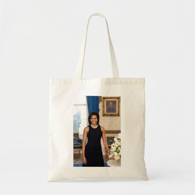 Official Portrait of First Lady Michelle Obama Tote Bag (Front)