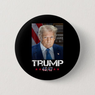Official Portrait Of Trump 4547 Inauguration Day 2 Inch Round Button