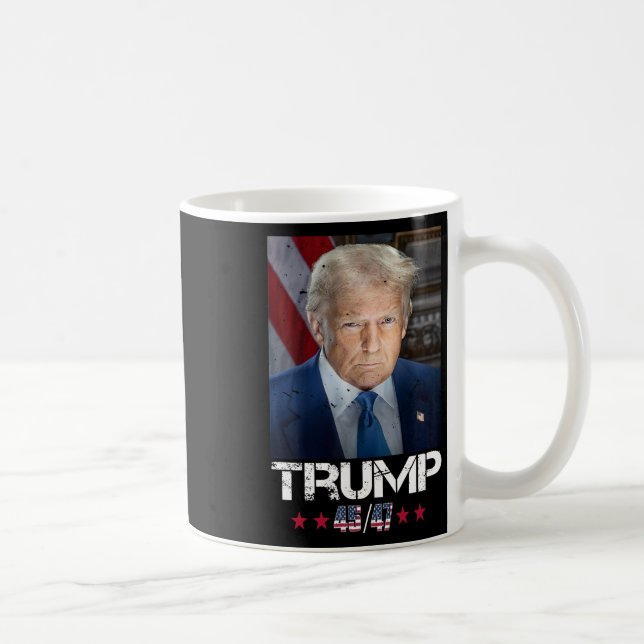 Official Portrait Of Trump 4547 Inauguration Day  Coffee Mug (Right)