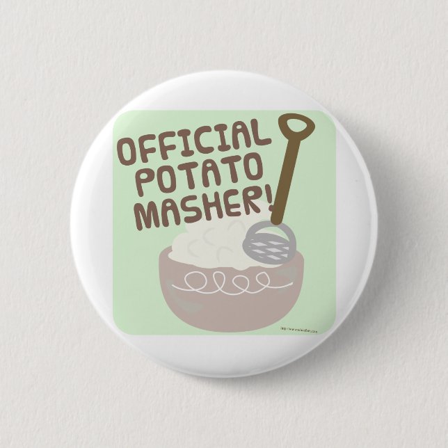 Official Potato Masher 2 Inch Round Button (Front)