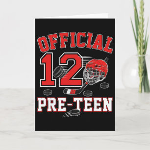Official Pre-teen 12th Birthday 12 Year Old Boy Ho Card