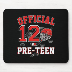 Official Pre-teen 12th Birthday 12 Year Old Boy Ho Mouse Pad