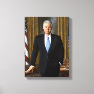 Official Presidential Portrait Bill Clinton Canvas Print