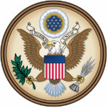 Official Presidential Seal Photo Sculpture Keychain<br><div class="desc">The Great Presidential Seal of the United States of America. From the Desk of the President. A declaration of pride in the Presidential office and of the man in service. Show your pride in America by wearing or giving as gifts. US-Great Seal. This work is in the Public domain from...</div>