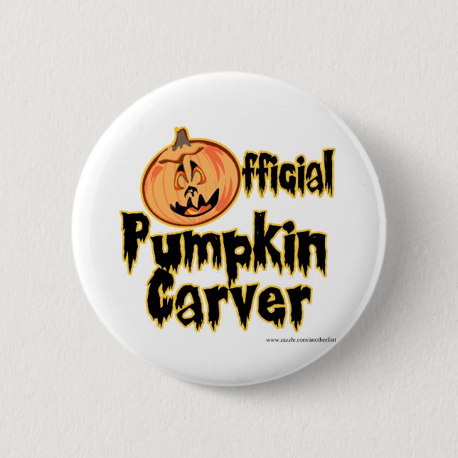 Official Pumpkin Carver Halloween 2 Inch Round Button (Front)