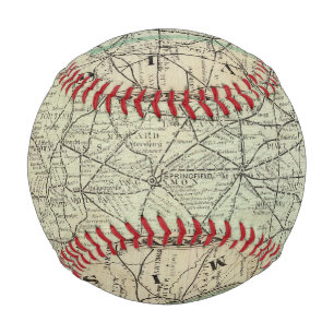 Official railroad map of Illinois Baseball