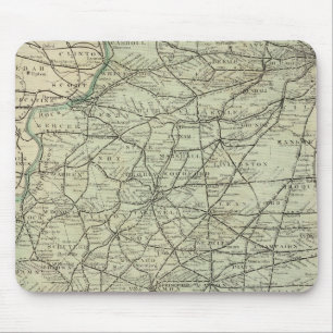 Official railroad map of Illinois Mouse Pad