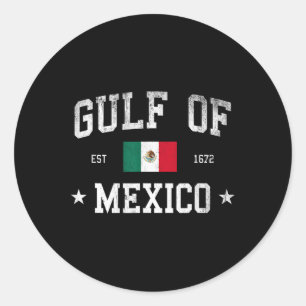 Official Retro Gulf Of Mexico Since 1672 Vintage 1 Classic Round Sticker